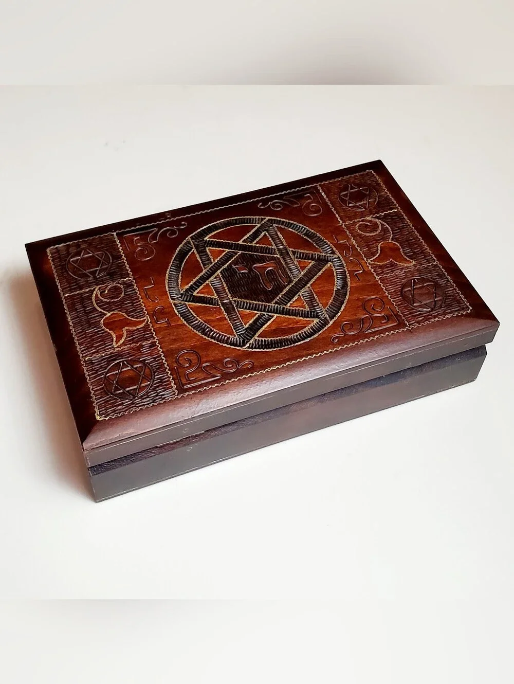 Judaicia Star Of David Handcrafted Wooden Keepsake Box Made In Poland